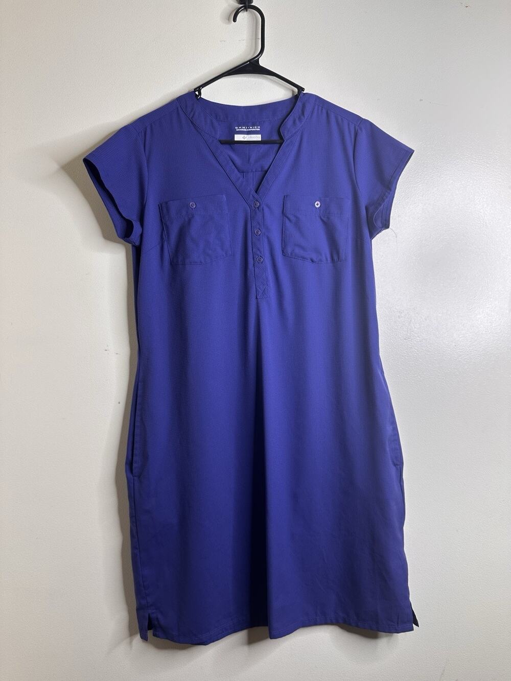Columbia Size Large Purple Shirt Dress Omni-Wick Advanced Evaporation